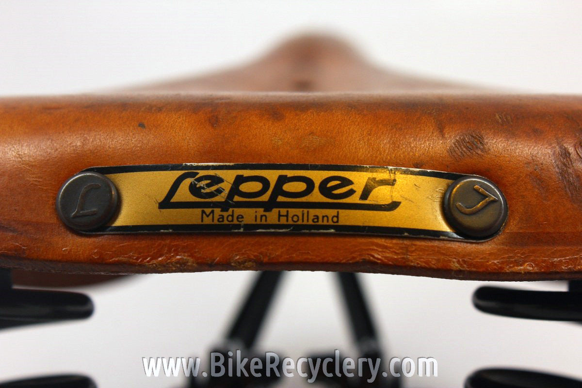 Lepper Marko Polo Uno Leather Saddle: Sprung, Comfort, Tan Brown Mint