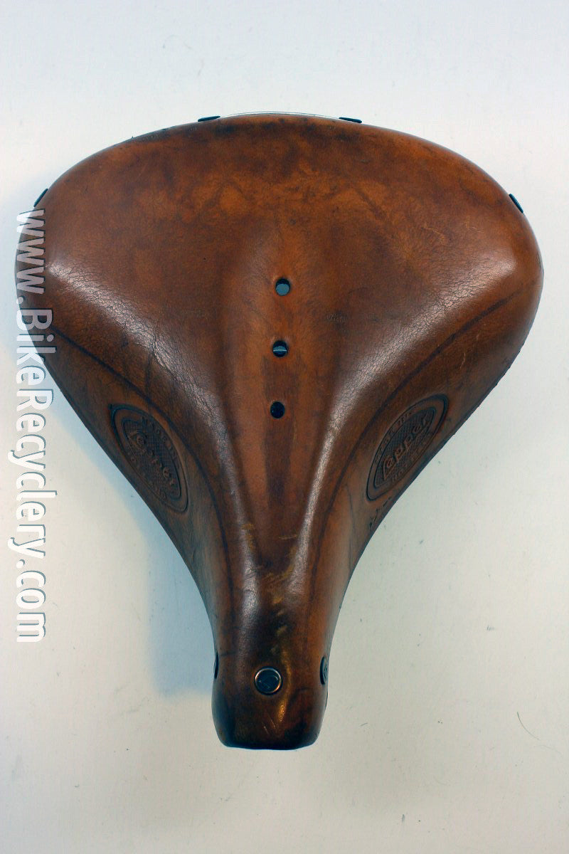 Lepper Marko Polo Uno Leather Saddle: Sprung, Comfort, Tan Brown Mint