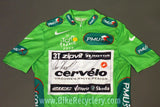 Team Cervelo-Vroomen White Design 2009 Tour De France Green Cycling Jersey: Medium, NEW
