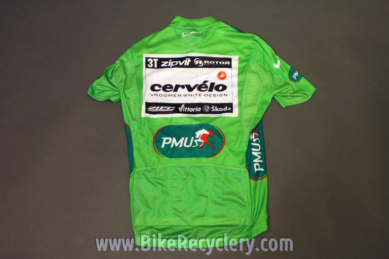 Team Cervelo-Vroomen White Design 2009 Tour De France Green Cycling Jersey: Medium, NEW