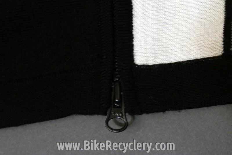 Zipp Speed Weaponry Merino Wool Cycling Sweater / Jersey: Black/White, Full Zip, Medium, NEW