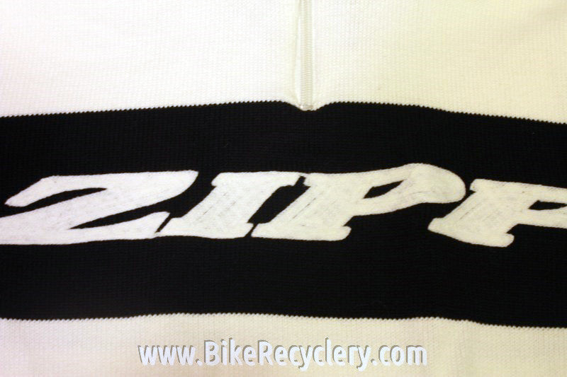 Authentic Zipp Speed Weaponry Winter Cycling Sweater / Jersey: 100% Cotton, White/Black, Medium, NEW