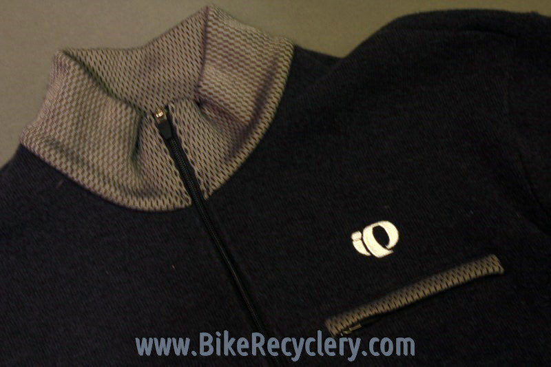 Pearl Izumi Wool Cycling Winter Sweater Jersey: Quarter Zip, Grey, Medium, NEW