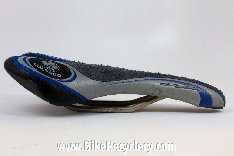 1990's Colnago San Marco Era Saddle: Blue/Grey
