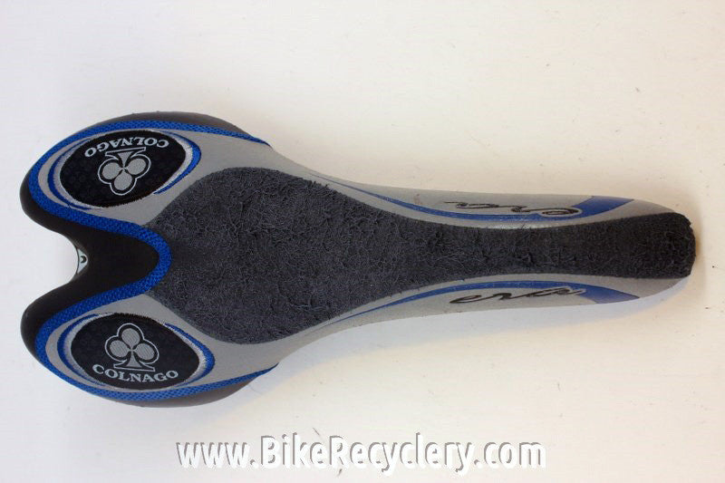1990's Colnago San Marco Era Saddle: Blue/Grey