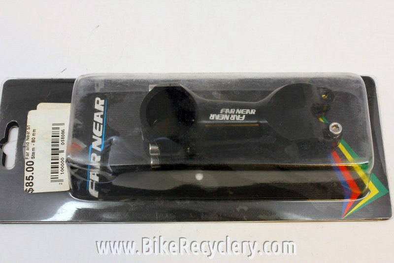 Far Near S1 Threadless Stem: 80mm x 31.8mm Zero Rise Black NEW