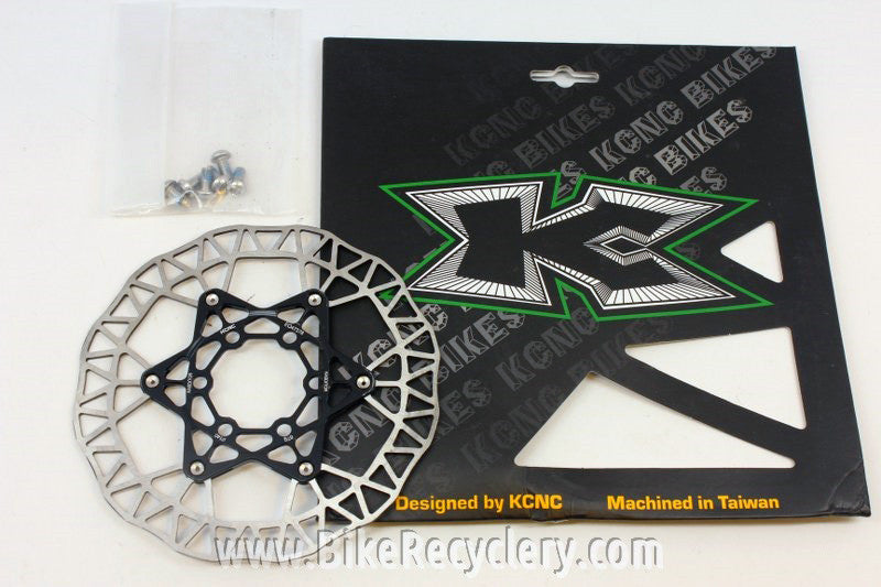 KCNC Kasditor Disc Brake Rotor: 140mm, Black Spider, 62g NEW