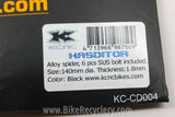 KCNC Kasditor Disc Brake Rotor: 140mm, Black Spider, 62g NEW