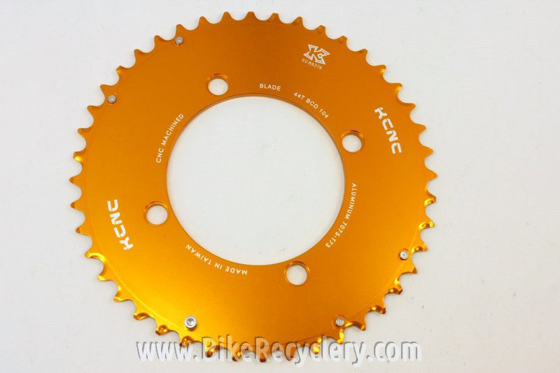KCNC Blade MTB Chainring: 44t x 104mm 4-bolt BCD Orange / Gold Anodized NEW