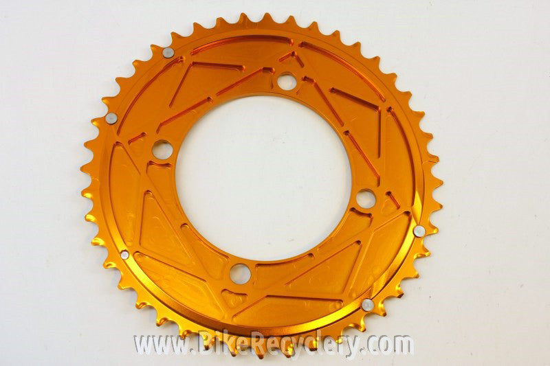 KCNC Blade MTB Chainring: 44t x 104mm 4-bolt BCD Orange / Gold Anodized NEW