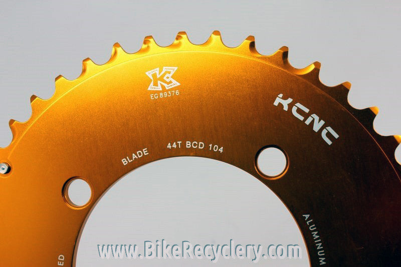 KCNC Blade MTB Chainring: 44t x 104mm 4-bolt BCD Orange / Gold Anodized NEW