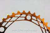 KCNC K4 Cobweb Chainring: 34t x 110mm Road Compact - Orange / Gold Anodized (NEW)