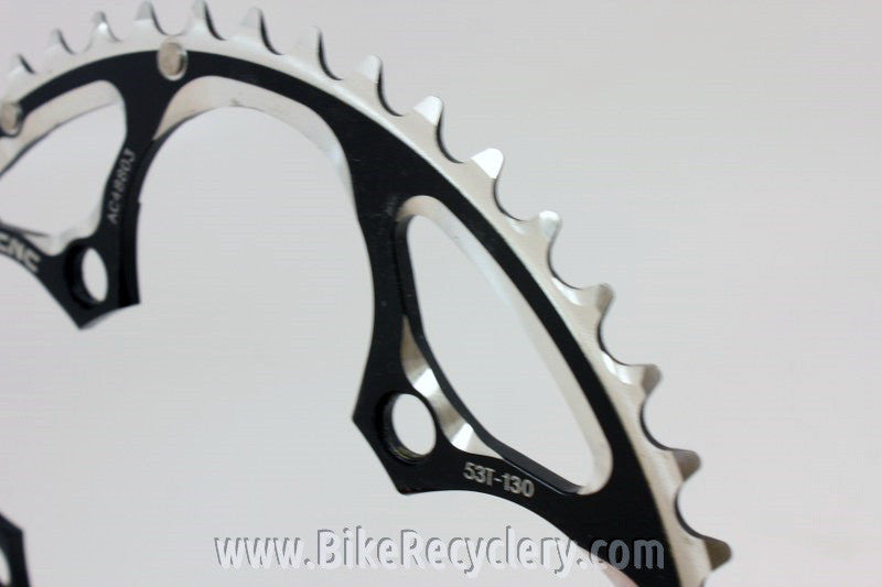 KCNC Standard Series Road Chainring: 53t x 130mm BCD Black Silver NEW