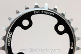 KCNC Standard Series MTB Chainring: 24t x 64mm BCD Black Silver NEW