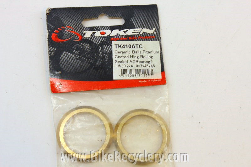 Token TK410ATC Integrated IS Headset Bearings: Ceramic Titanium, Ø30.2x41.0x8x45°x45° NEW