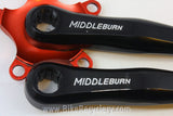 Middleburn RS7 Crankset: 175mm, 94/58mm, Black w/ Red Spider, ISIS, EXC