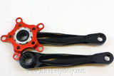 Middleburn RS7 Crankset: 175mm, 94/58mm, Black w/ Red Spider, ISIS, EXC
