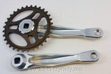 Middleburn RS7 Crankset: 175mm, Uno 32t Single Speed, Square Taper, Silver MINT