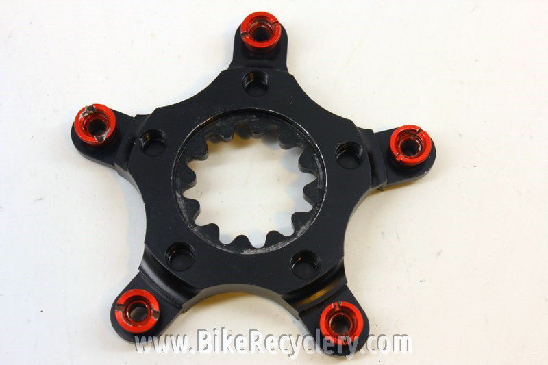 Middleburn Crank Spider: 94/58mm Triple, Black w/Red Chainring Bolts, For RS7 & RS8