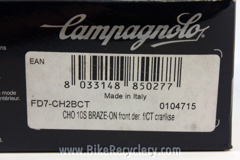 NIB/NOS Campagnolo Chorus CT Q.S. Front Derailleur: 10 Speed, Braze On,