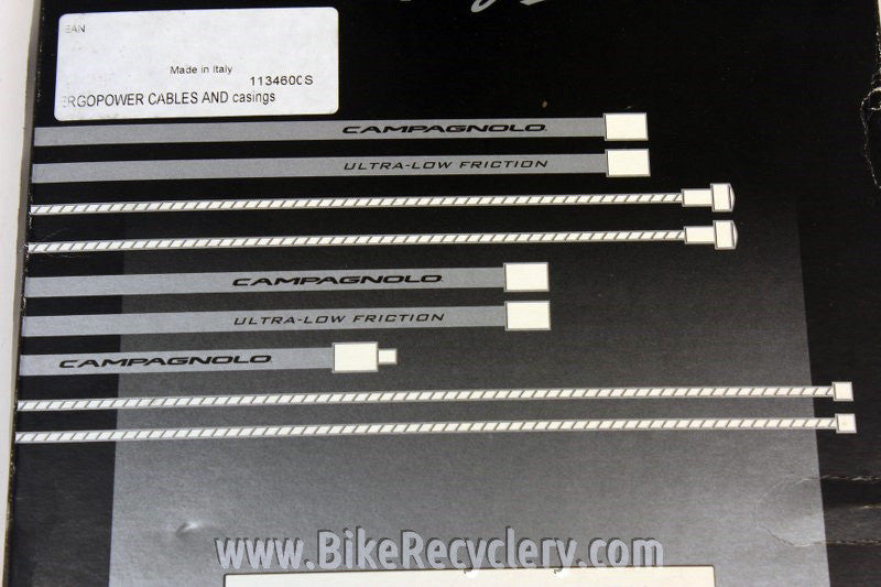 Campagnolo Ergopower Ultrashift / Powershift Black Brake/Shift Cable Set NEW
