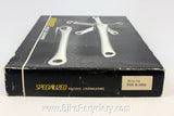 NIB/NOS Vintage Specialized Racing "Flag" Crankset: Road 144mm BCD, 175mm, Dust Caps, Pristine