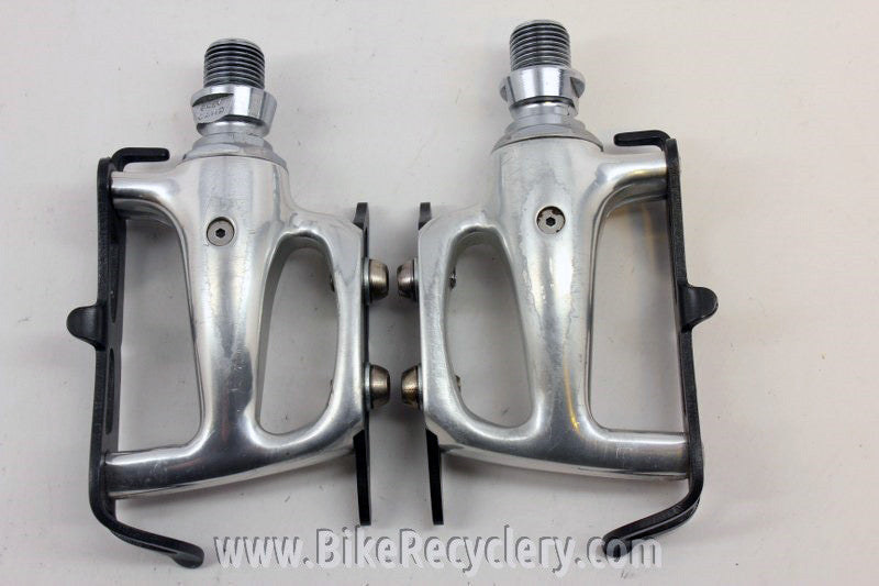 Campagnolo C-Record Pista Pedals: Black Cages, PD-02RE Track, Near Mint