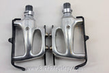 Campagnolo C-Record Pista Pedals: Black Cages, PD-02RE Track, Near Mint