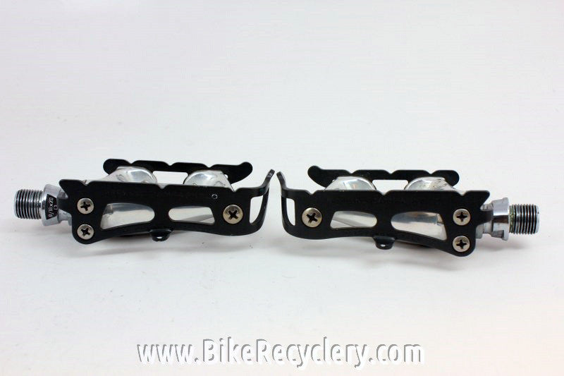 Campagnolo C-Record Pista Pedals: Black Cages, PD-02RE Track, Near Mint