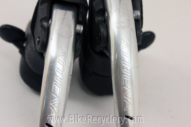 Vintage Campagnolo Athena 8 Speed Ergo Shifters / Brifters: Triple/Double, Engraved/Slotted