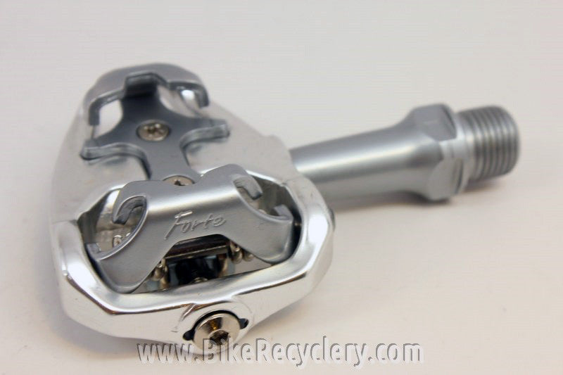 NEW Forte Pro SPD Road Bike Clipless Pedals w/ Cleats: CrMo, Shimano Compatible