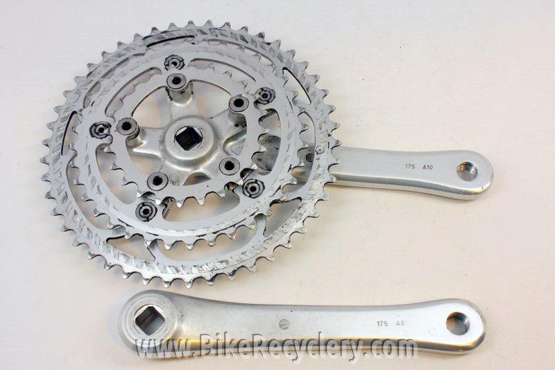 Vintage Specialized Racing "Flag" Crankset: MTB 175mm, 46/36/24t