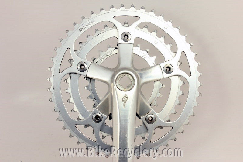 Vintage Specialized Racing "Flag" Crankset: MTB 175mm, 46/36/24t