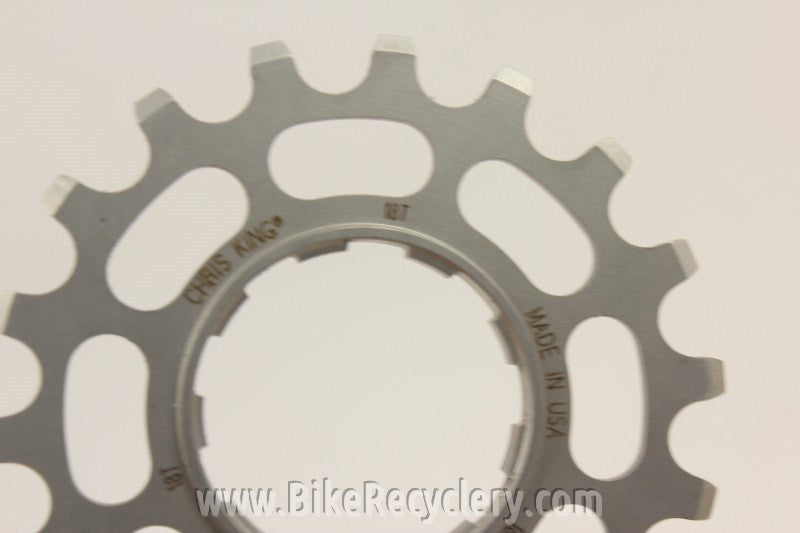 Chris King Stainless Steel Cog: Single speed 18t MINT