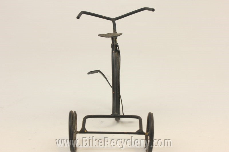 Wire Bicycle Decoration: 3-Wheeled Antique Tricycle, 4.5"x4"