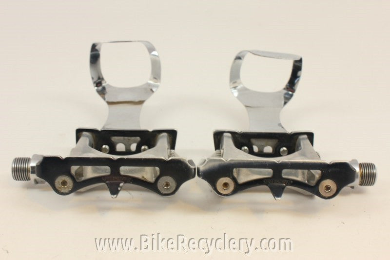 Vintage Specialized Track Pedals (MKS) w/ Christophe Mini Toe Clips (L?)