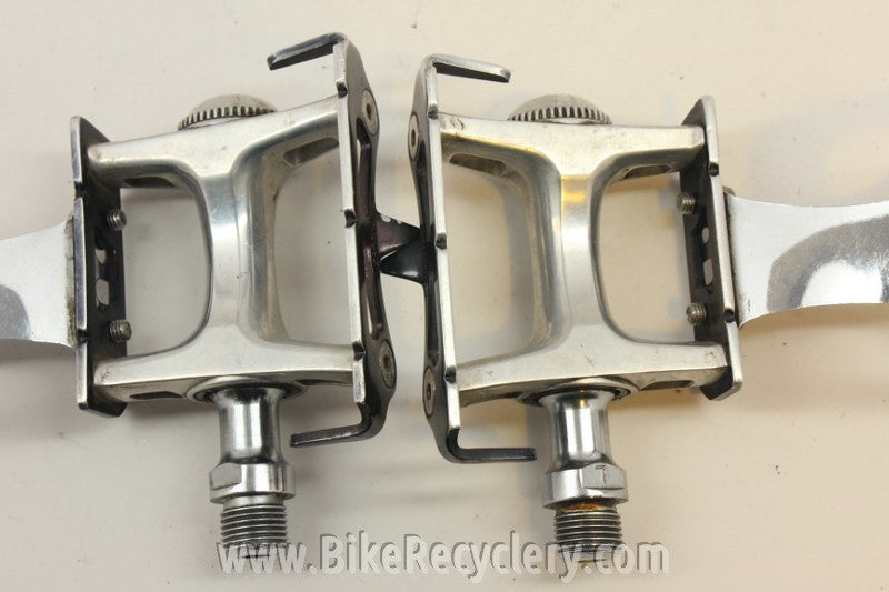 Vintage Specialized Track Pedals (MKS) w/ Christophe Mini Toe Clips (L?)
