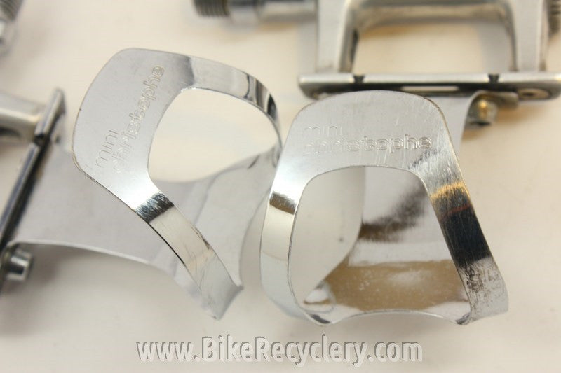 Vintage Specialized Track Pedals (MKS) w/ Christophe Mini Toe Clips (L?)