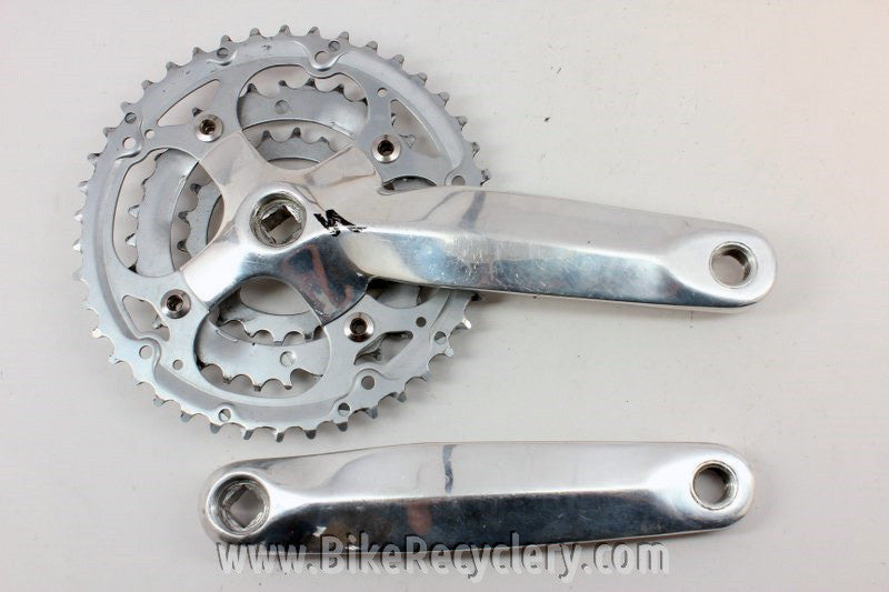 Vintage Specialized Strongarm Crankset: 175mm, 4 Bolt 104/64mm, Silver Polished
