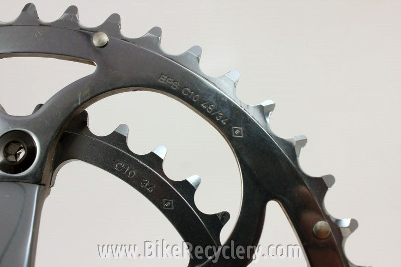 Campagnolo Centaur CT Compact Crankset: 10 Speed, 175mm, 48/34mm Century Grey