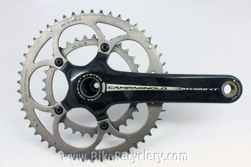 Campagnolo Record CT Compact Carbon Crankset: 10 Speed Ultra Torque, 175mm, 50/34mm, w/BB