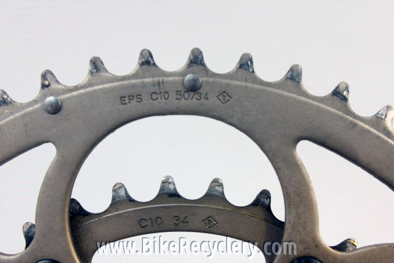 Campagnolo Record CT Compact Carbon Crankset: 10 Speed Ultra Torque, 175mm, 50/34mm, w/BB