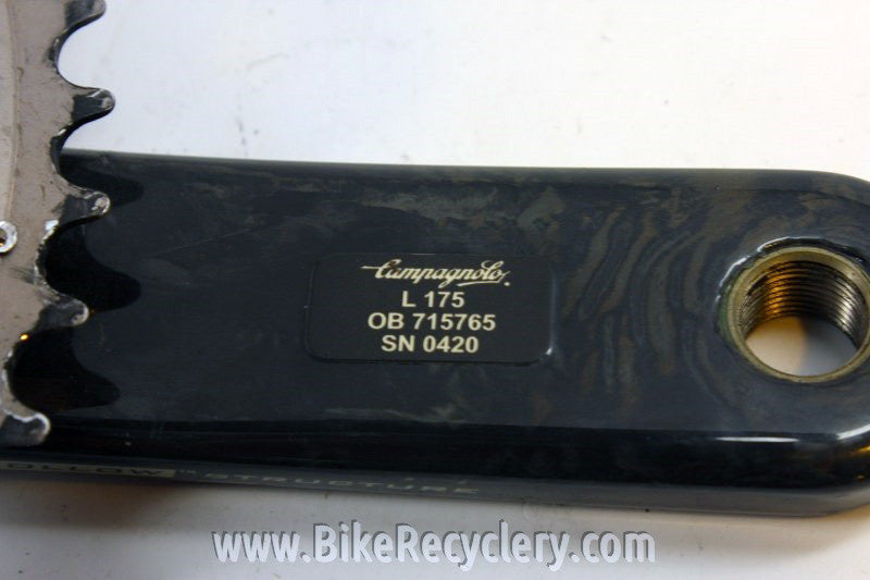 Campagnolo Record CT Compact Carbon Crankset: 10 Speed Ultra Torque, 175mm, 50/34mm, w/BB
