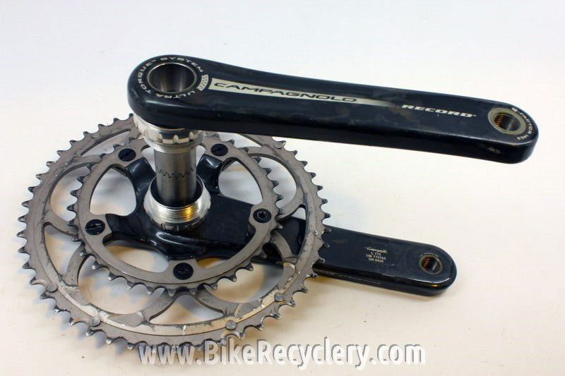 Campagnolo Record CT Compact Carbon Crankset: 10 Speed Ultra Torque, 175mm, 50/34mm, w/BB