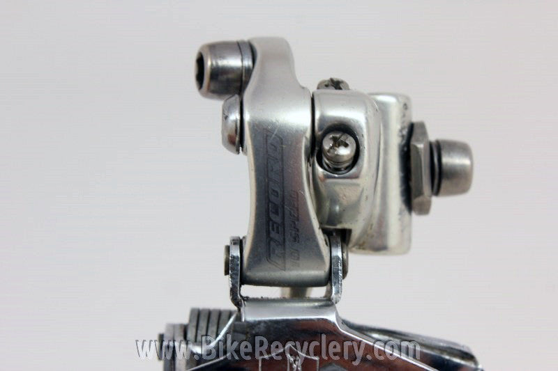 Campagnolo Record 10 Speed Front Derailleur: Braze-on, Alloy, Silver