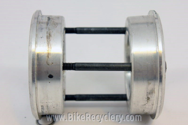Bottom Bracket Adapter: BMX American to Threaded Euro, Silver