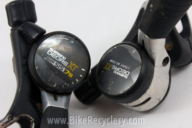 Retro Shimano Deore XT Thumb Shifters: 5/6/7 speed, SL-M730/M732