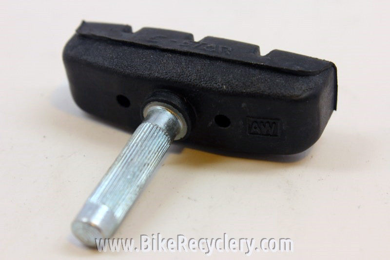 NOS Vintage Cantilever Brake Pads: Large Block, Black, 1990's (pair)