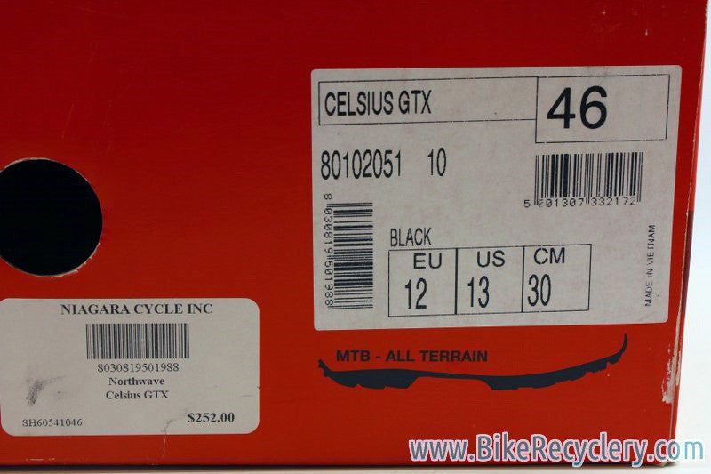 Northwave Celcius GTX Winter Cycling Shoes / Boots: Size 46 / 13US, 2015 Near New