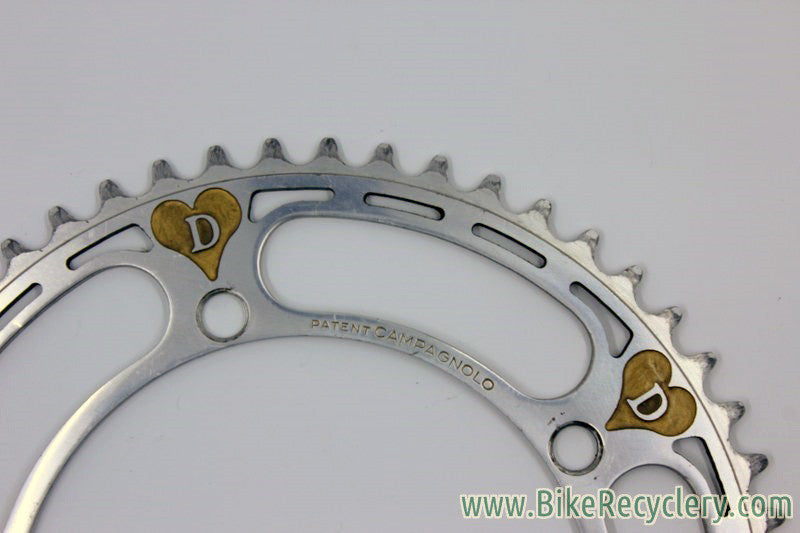 De Rosa Pantographed Campagnolo Nuovo Record Chainring: 53t x 144mm, Gold Heart